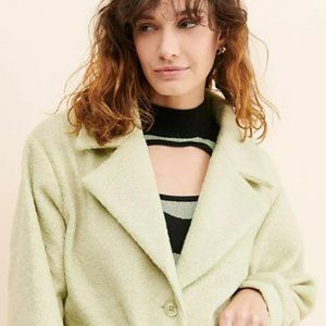 NATIVE YOUTH - Textured Single-Breasted Coat, Sage Green, Medium